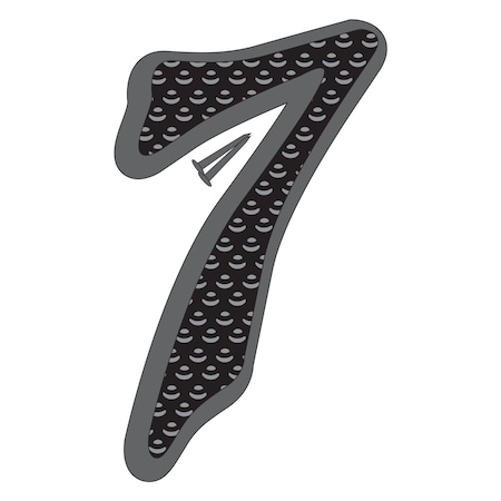 Hy-Ko 4.5In Black Zinc Number 7, 10PK A20264